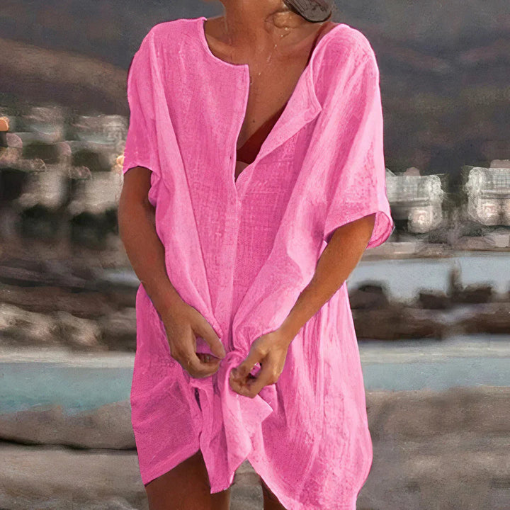 Women's Bohemian Beach Dress with Relaxed Fit for Summer Outings