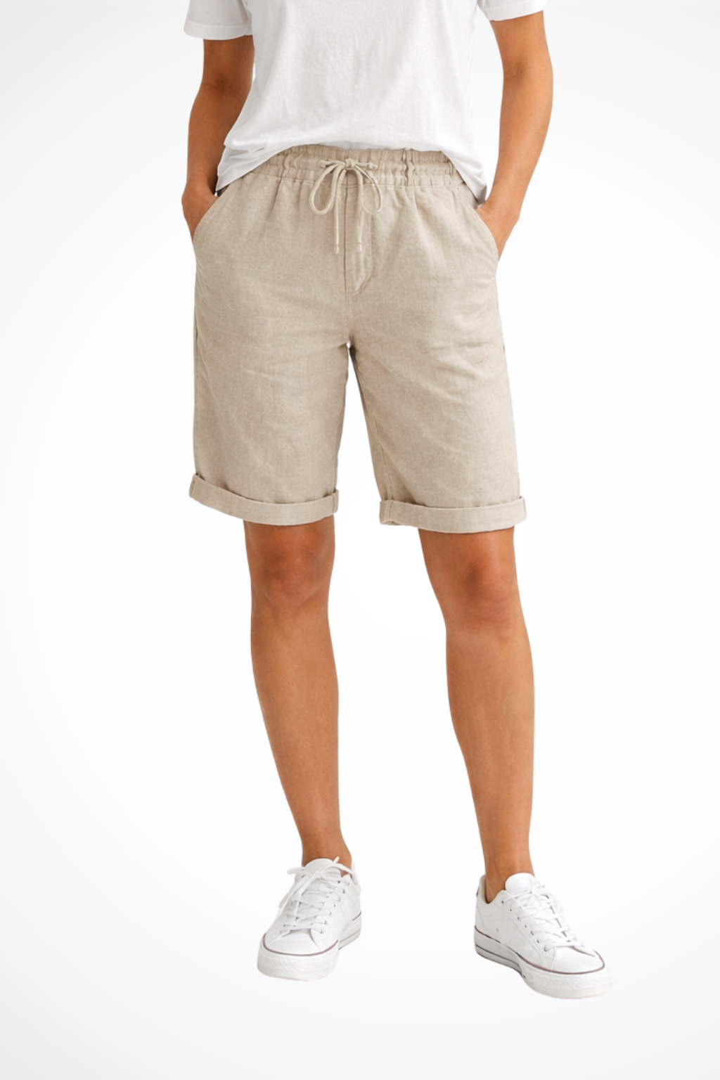 Women's Breathable Linen Capri Pants | Relaxed Fit Casual Summer Trousers 0
