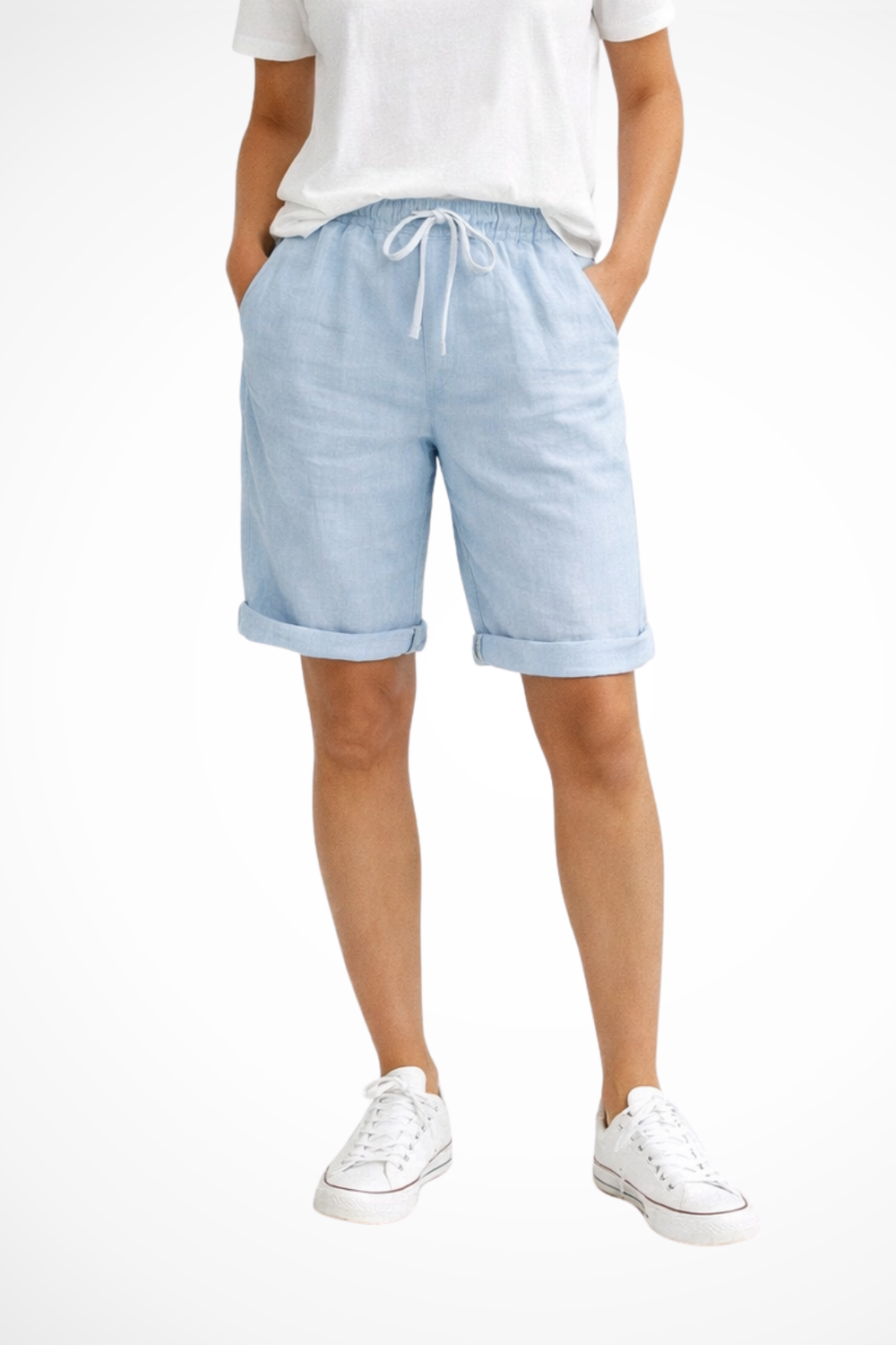 Women's Breathable Linen Capri Pants | Relaxed Fit Casual Summer Trousers 1