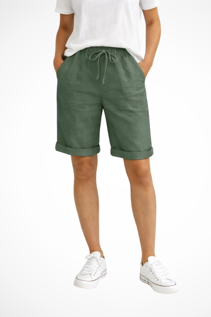Women's Breathable Linen Capri Pants | Relaxed Fit Casual Summer Trousers 3