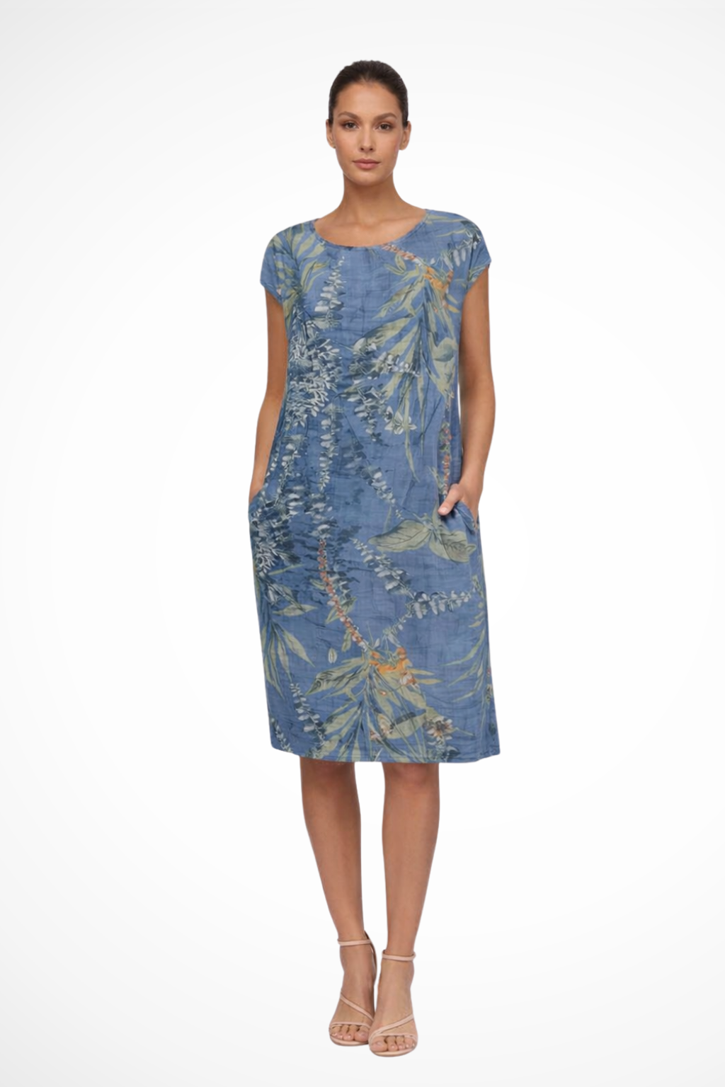 Women's Casual Summer Dress with Botanical Print and Relaxed Fit for Warm Weather 3