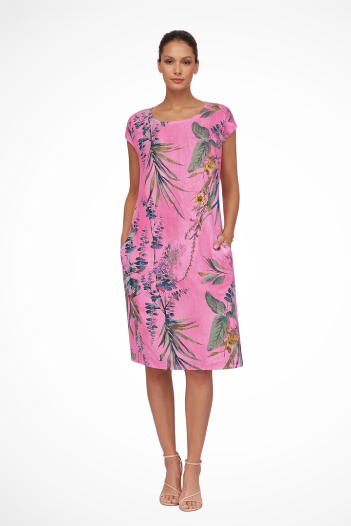 Women's Casual Summer Dress with Botanical Print and Relaxed Fit for Warm Weather 4