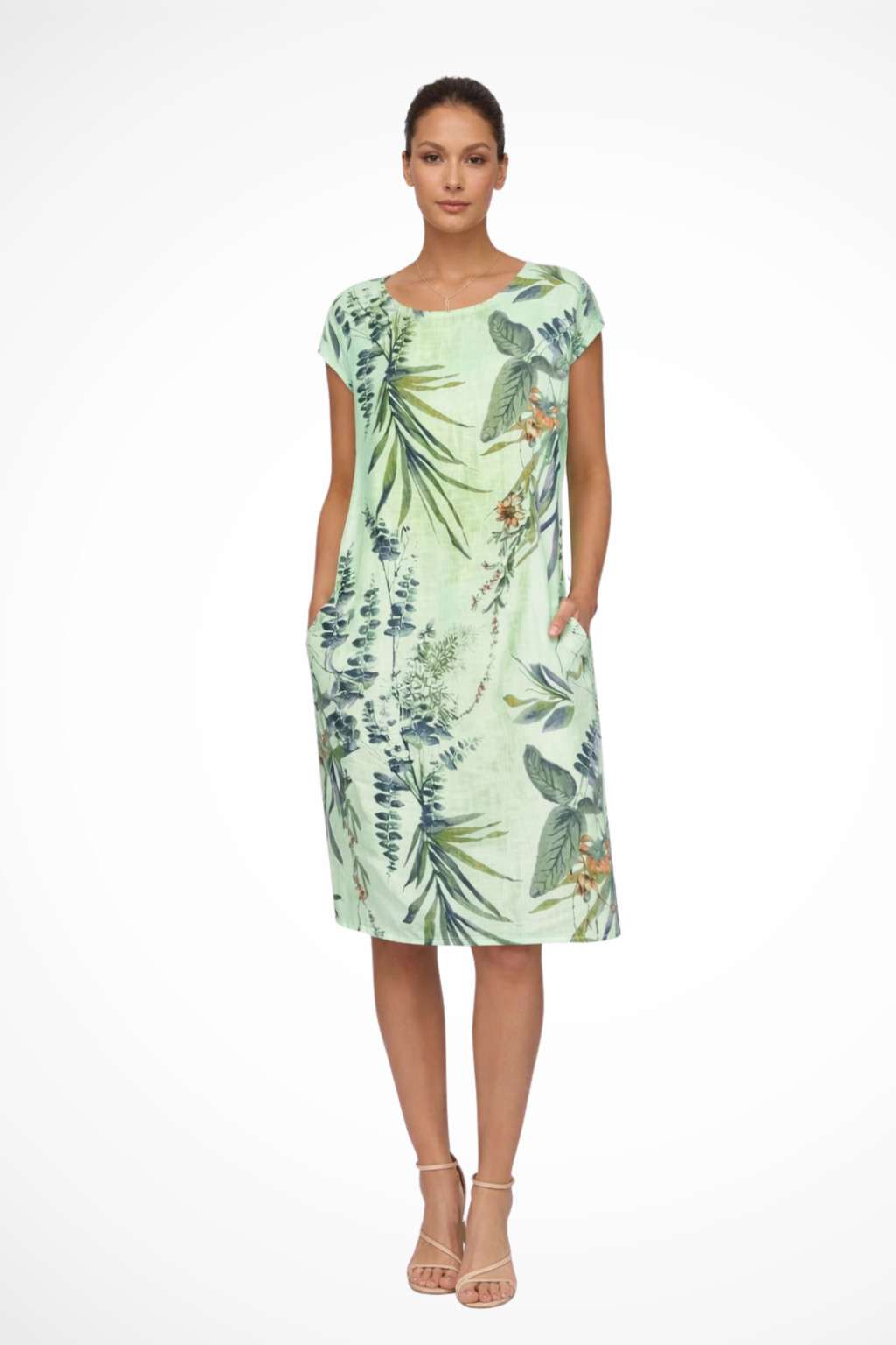 Women's Casual Summer Dress with Botanical Print and Relaxed Fit for Warm Weather 6