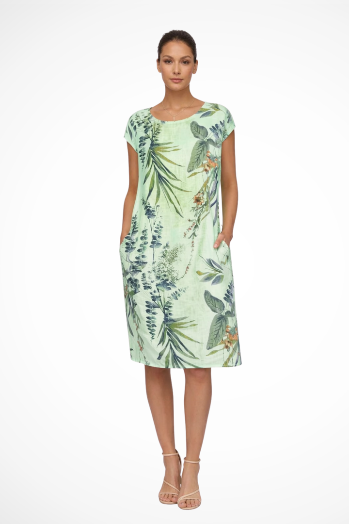 Women's Casual Summer Dress with Botanical Print and Relaxed Fit for Warm Weather 6