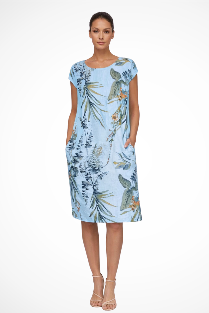 Women's Casual Summer Dress with Botanical Print and Relaxed Fit for Warm Weather 7