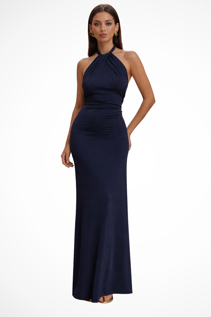 Women's Elegant Bodycon Maxi Dress | Halter Neck Open Back Summer Dress