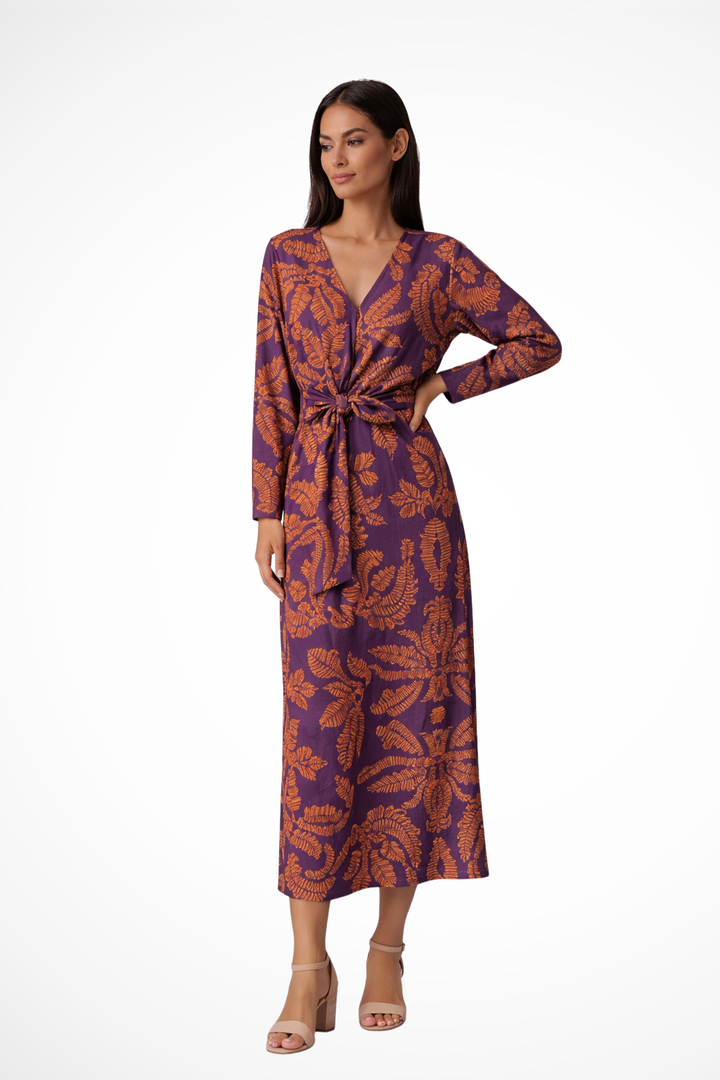 Women's Elegant Floral Maxi Dress | Flattering Long Sleeve Summer Gown