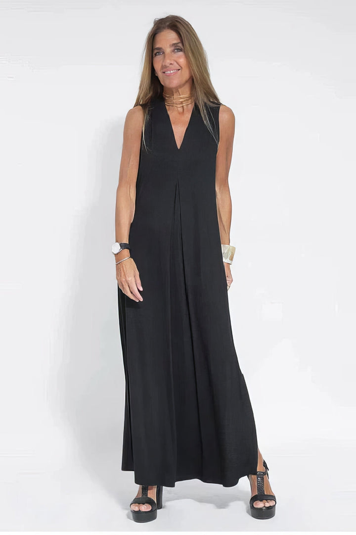 Women's Elegant Long Dress with Coordinated Cardigan for Versatile Occasions