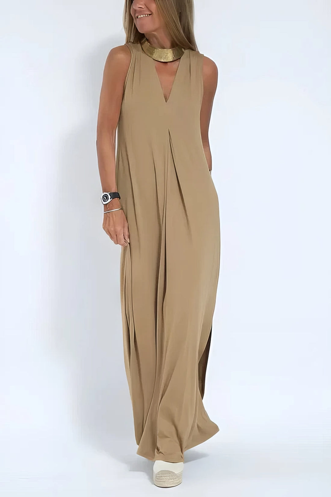 Women's Elegant Long Dress with Coordinated Cardigan for Versatile Occasions
