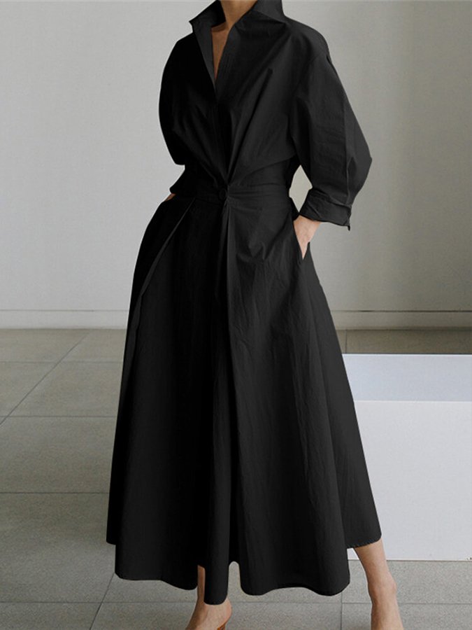 Women's Elegant Maxi Dress with Flattering Silhouette in Lightweight Fabric for Evening Events