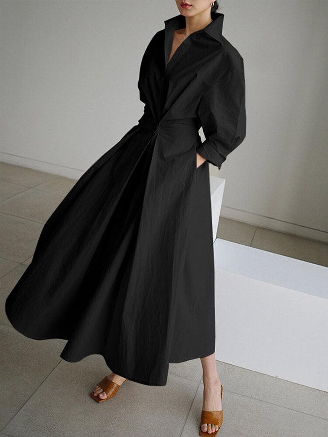 Women's Elegant Maxi Dress with Flattering Silhouette in Lightweight Fabric for Evening Events