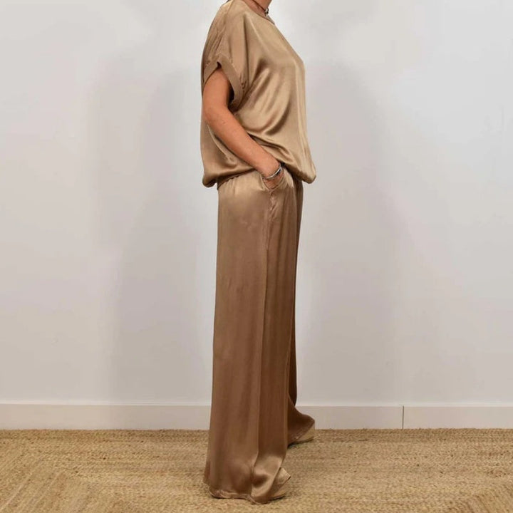 Women's Elegant Two-Piece Set with Adjustable Waist for Versatile Everyday Wear