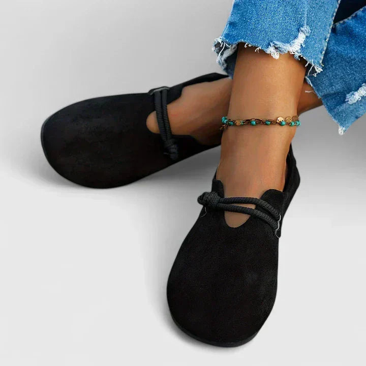 Women's Ergonomic Leather Loafers | Comfortable Black Slip-On Shoes 2