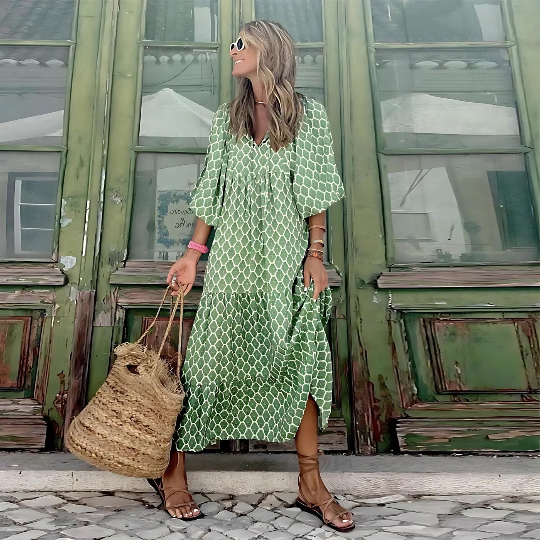 Women's Flattering Spring Dress in Soft Fabric for Casual and Evening Wear