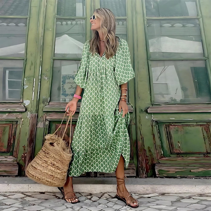 Women's Flattering Spring Dress in Soft Fabric for Casual and Evening Wear