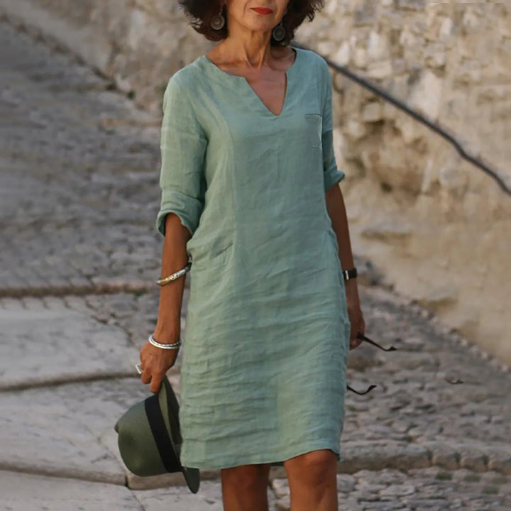 Women's Flowing Summer Dress with Breathable Fabric for Casual Daywear