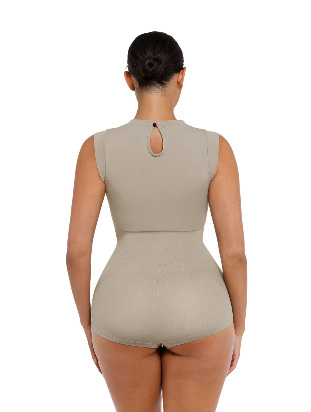 Women's High Neck Sleeveless Bodysuit with Cap Sleeves