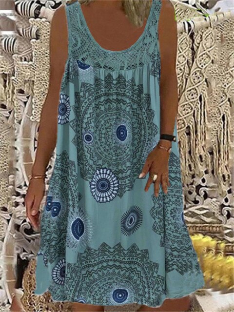 Women's Light Summer Beach Dress with Bohemian Style for Casual Sunny Days