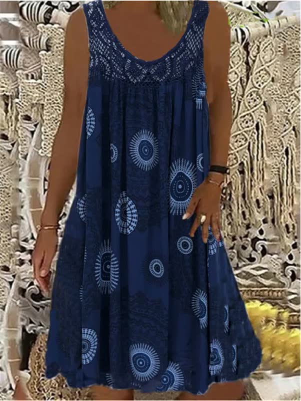 Women's Light Summer Beach Dress with Bohemian Style for Casual Sunny Days