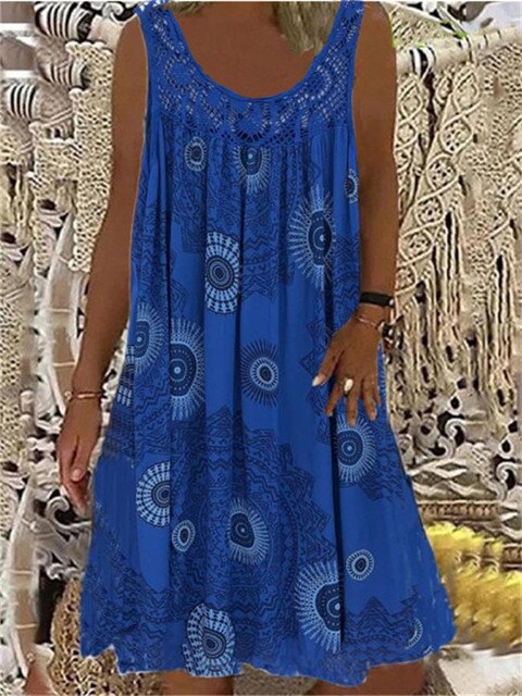 Women's Light Summer Beach Dress with Bohemian Style for Casual Sunny Days