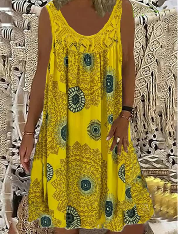 Women's Light Summer Beach Dress with Bohemian Style for Casual Sunny Days