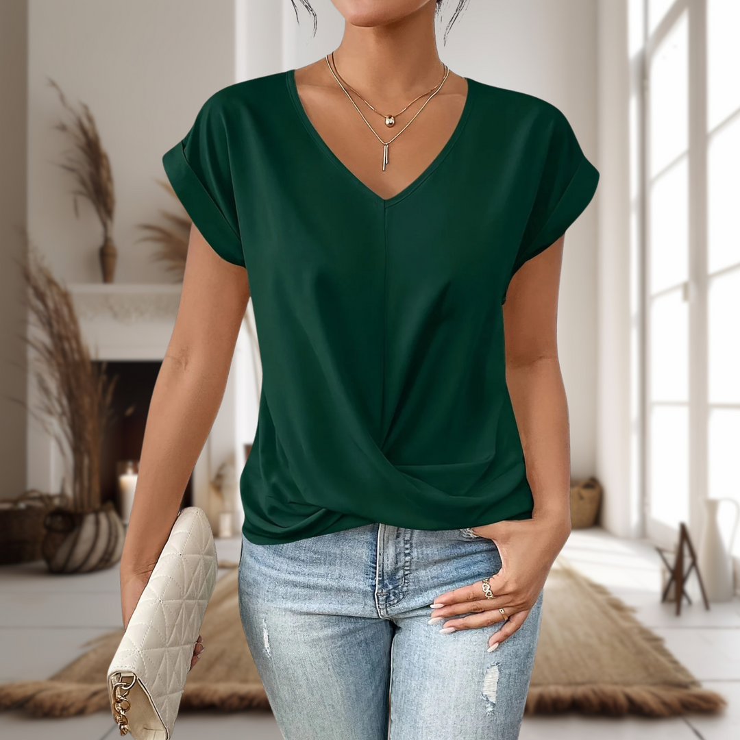 Women's Lightweight Cotton T-Shirt | Elegant Sweetheart Neck Casual Top | Soft Breathable Summer Style 6