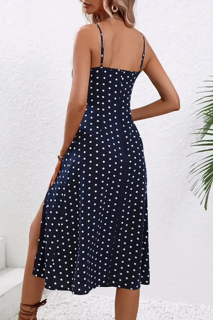 Women's Lightweight Floral Print Midi Dress | Elegant Sleeveless Summer Style with Side Slit