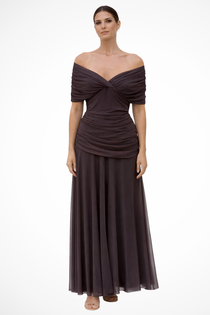 Women's Lightweight Pleated Summer Dress | Elegant Off-Shoulder Flowy Style
