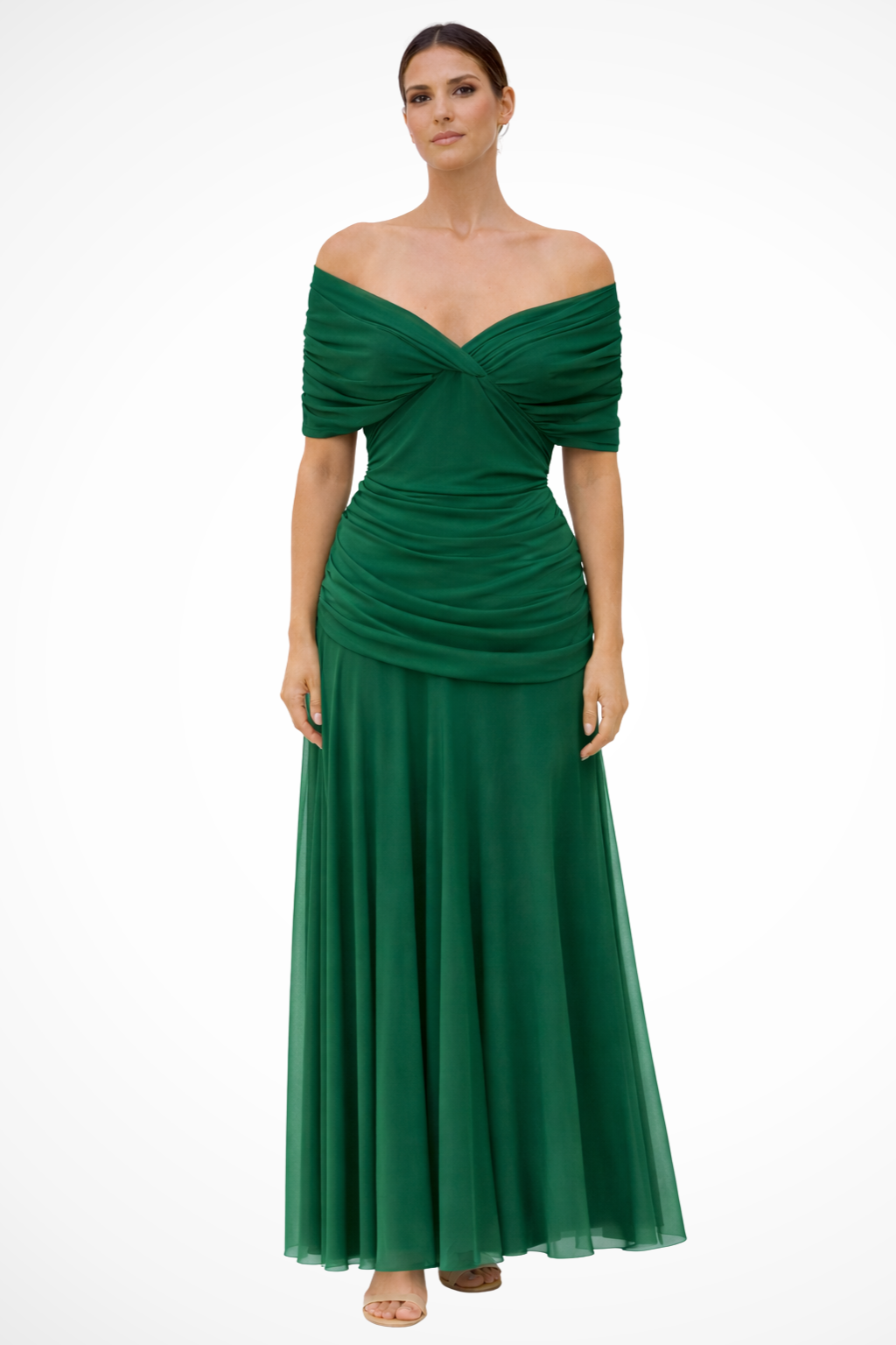 Women's Lightweight Pleated Summer Dress | Elegant Off-Shoulder Flowy Style