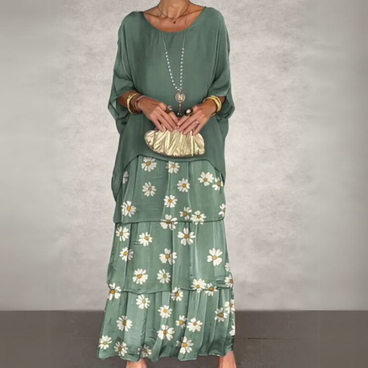 Women's Maxi Dress with Flowing Fit in Soft-Touch Fabric for Summer Events