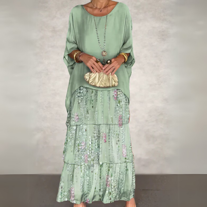 Women's Maxi Dress with Flowing Fit in Soft-Touch Fabric for Summer Events