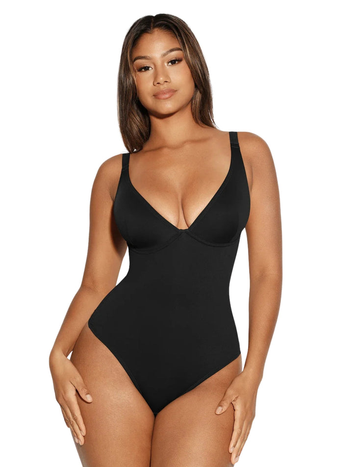 Women's Plunge Bodysuit Slim Fit Soft Stretch Fabric
