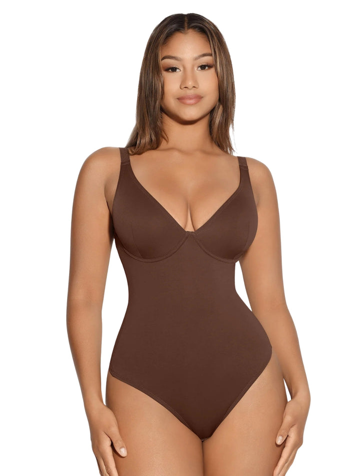 Women's Plunge Bodysuit Slim Fit Soft Stretch Fabric