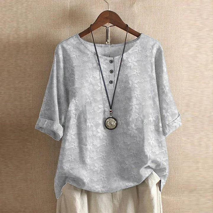 Women's Retro-Inspired Blouse with Floral Design for Everyday Elegance