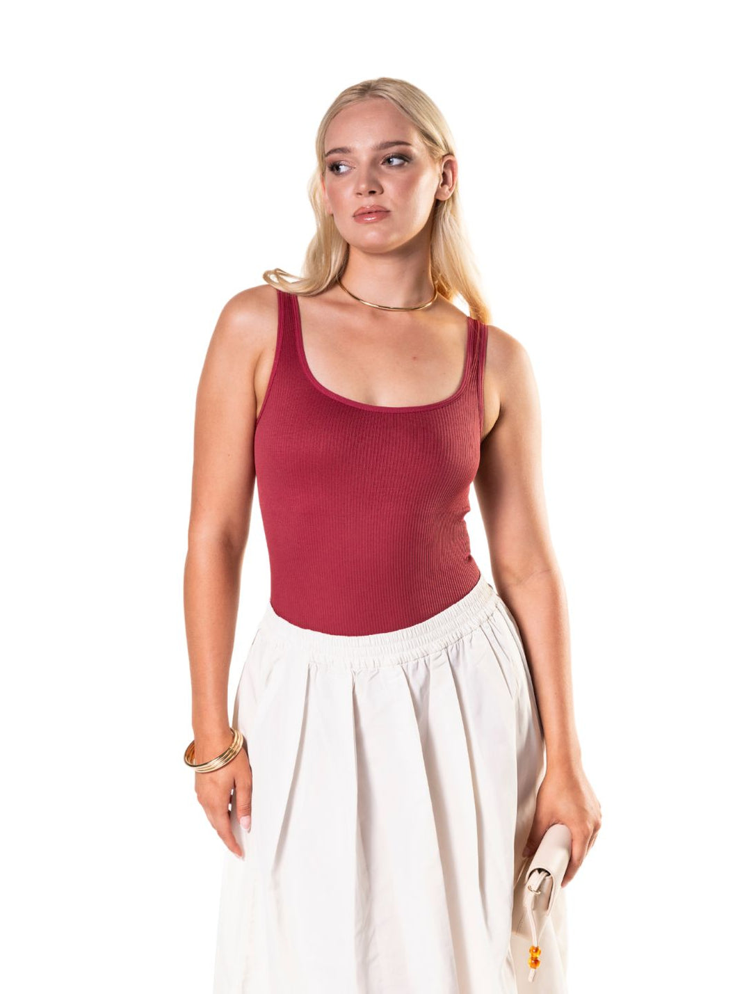 Women's Ribbed Shapewear Bodysuit with Adjustable Fit