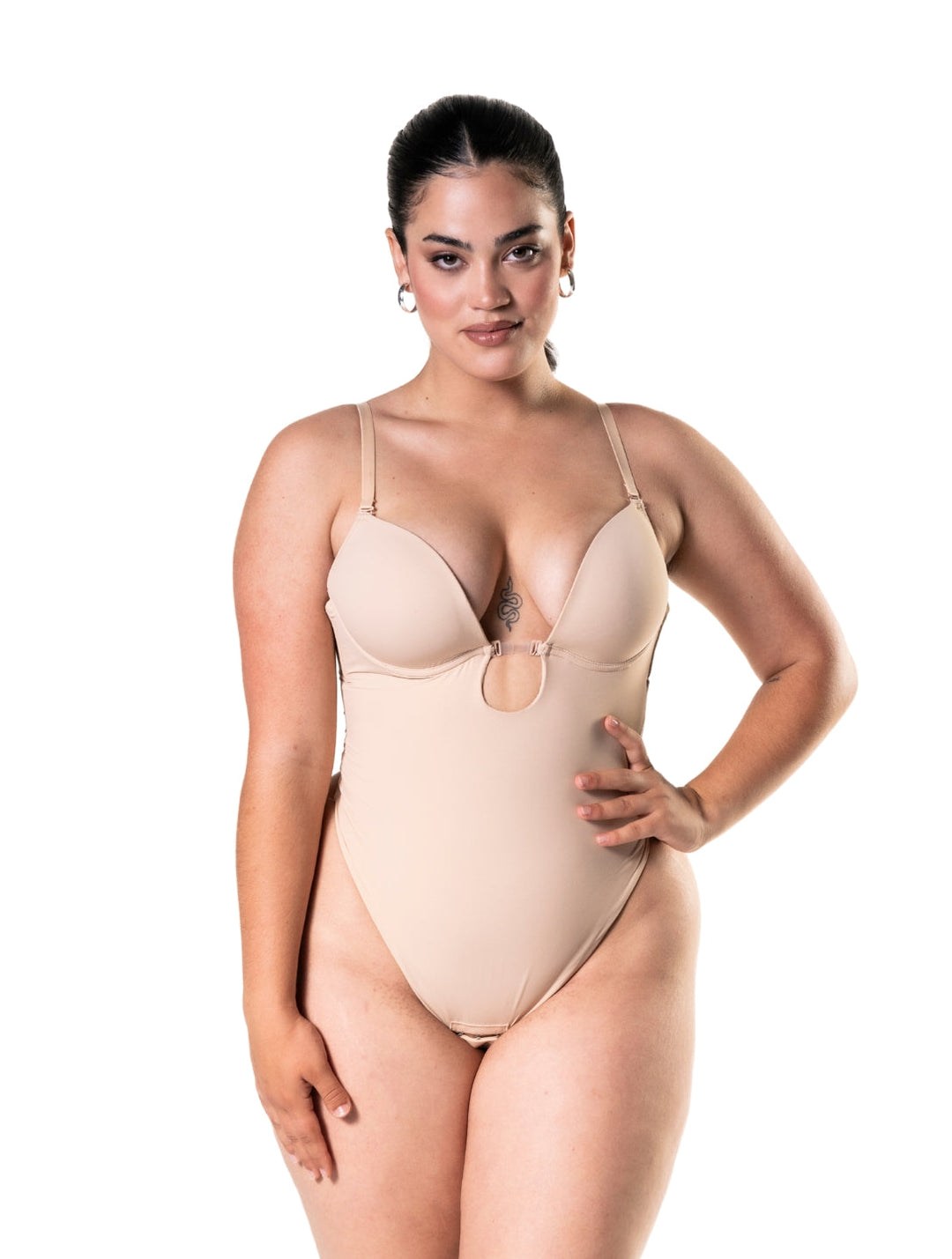 Women's Shapewear Bodysuit Deep Plunge Thong Backless Design