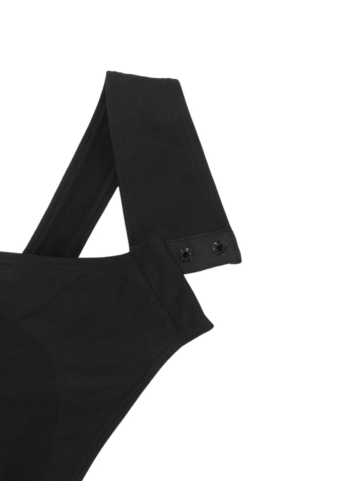 Women's Strapless Bodysuit Thong Tummy Control Black