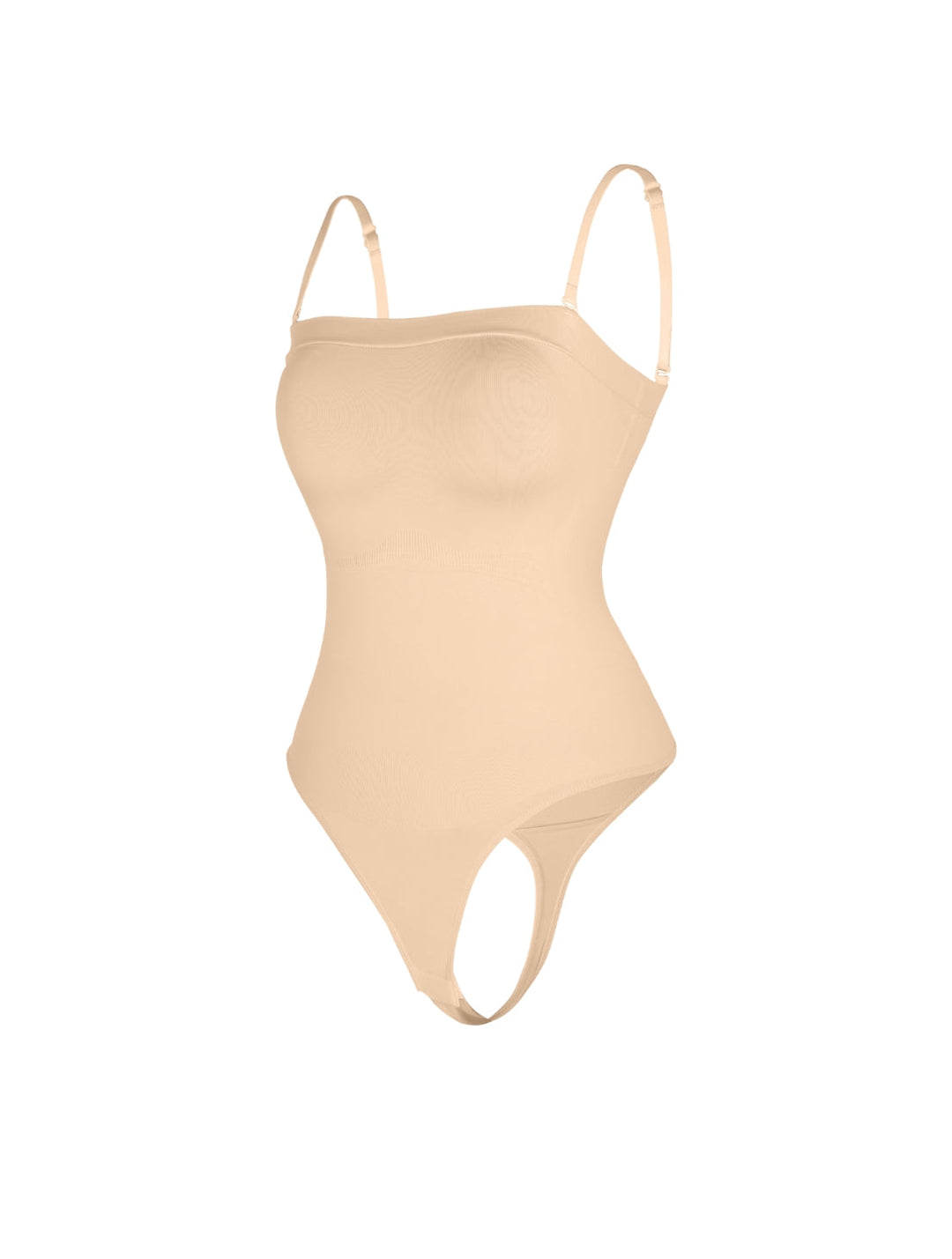 Women's Strapless Bodysuit Thong Tummy Control Black