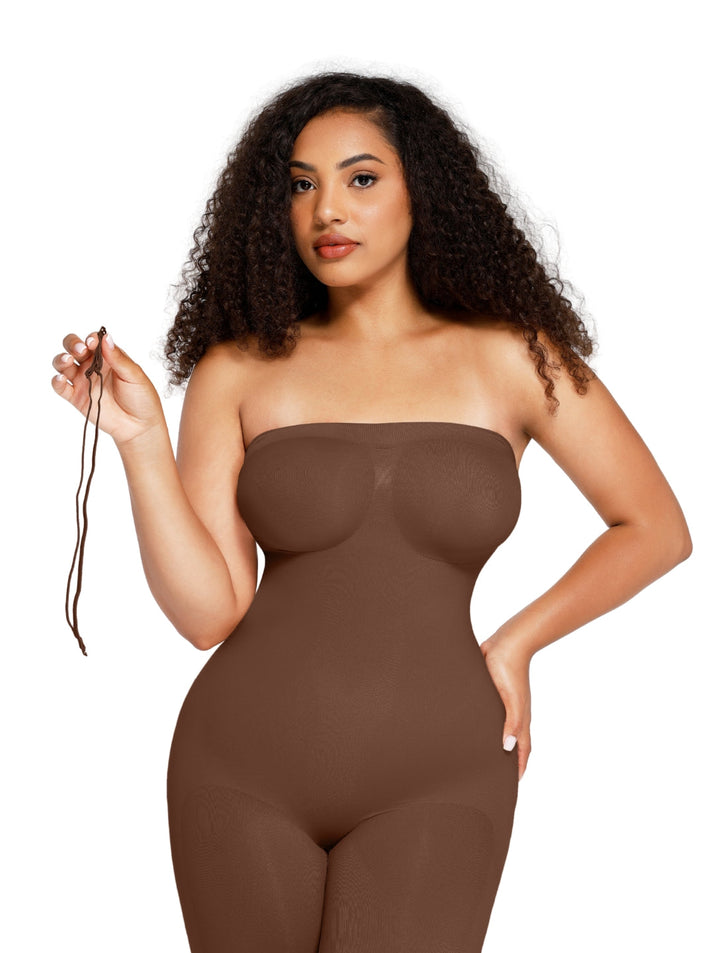 Women's Strapless Shapewear Bodysuit Slim Fit Tummy Control
