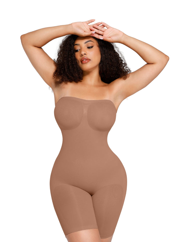 Women's Strapless Shapewear Bodysuit Slim Fit Tummy Control