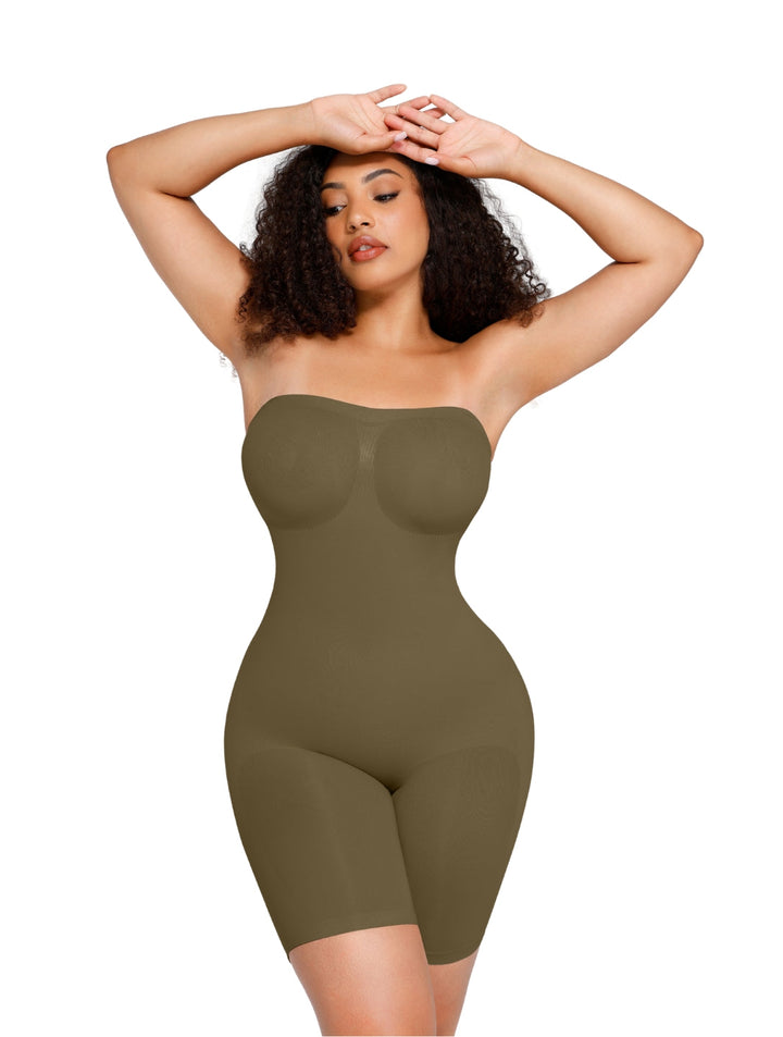 Women's Strapless Shapewear Bodysuit Slim Fit Tummy Control