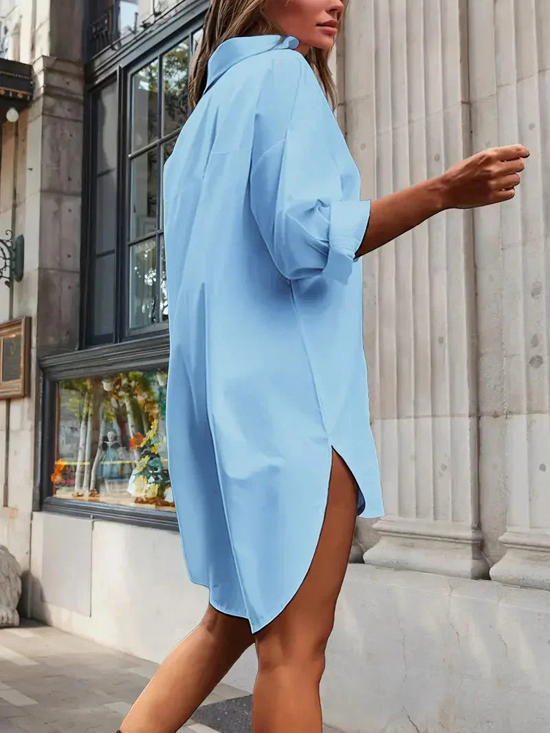 Women's Summer Dress in Lightweight Fabric with Oversized Fit for Casual Outings