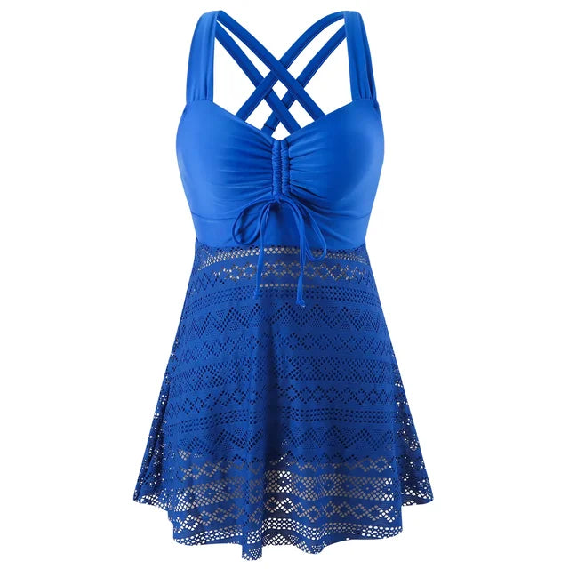 Women's Tummy Control Tankini with Flattering Design for Beach and Pool Wear