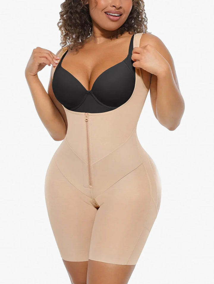 Women's U-Shaped Tummy Control Bodysuit Sleeveless Design