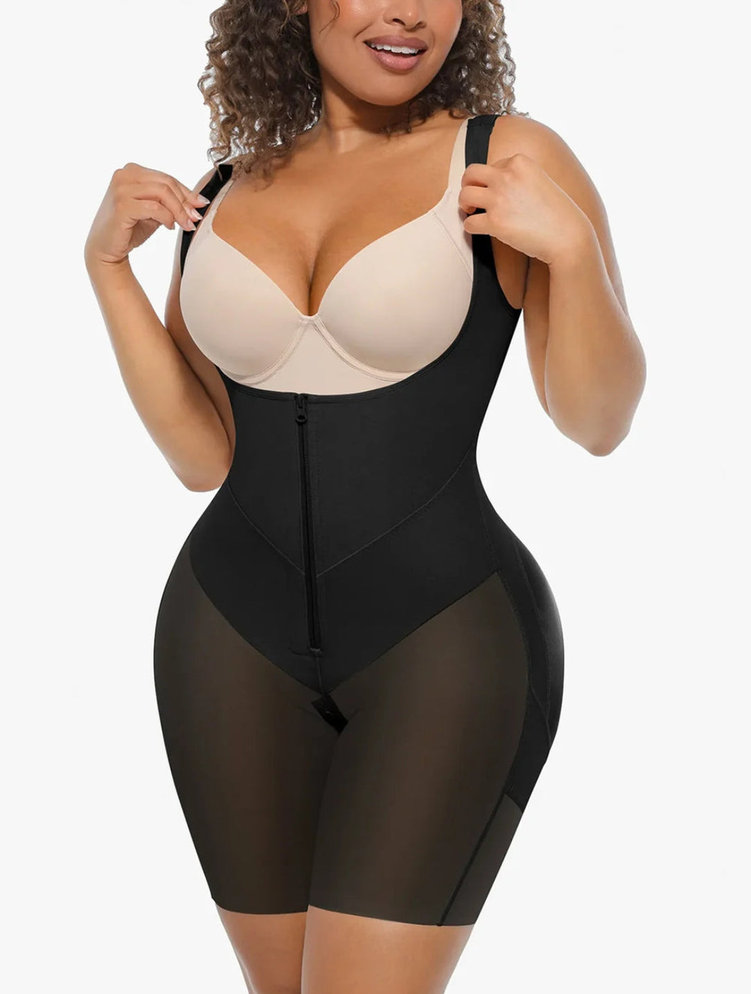 Women's U-Shaped Tummy Control Bodysuit Sleeveless Design