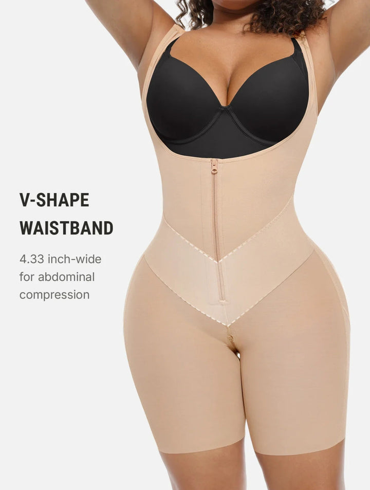 Women's U-Shaped Tummy Control Bodysuit Sleeveless Design
