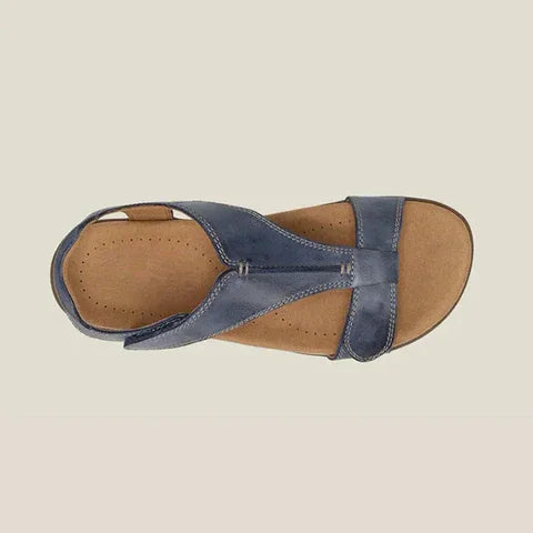 Women's Vegan Leather Sandals | Comfortable T-Strap Orthopedic Footwear 6