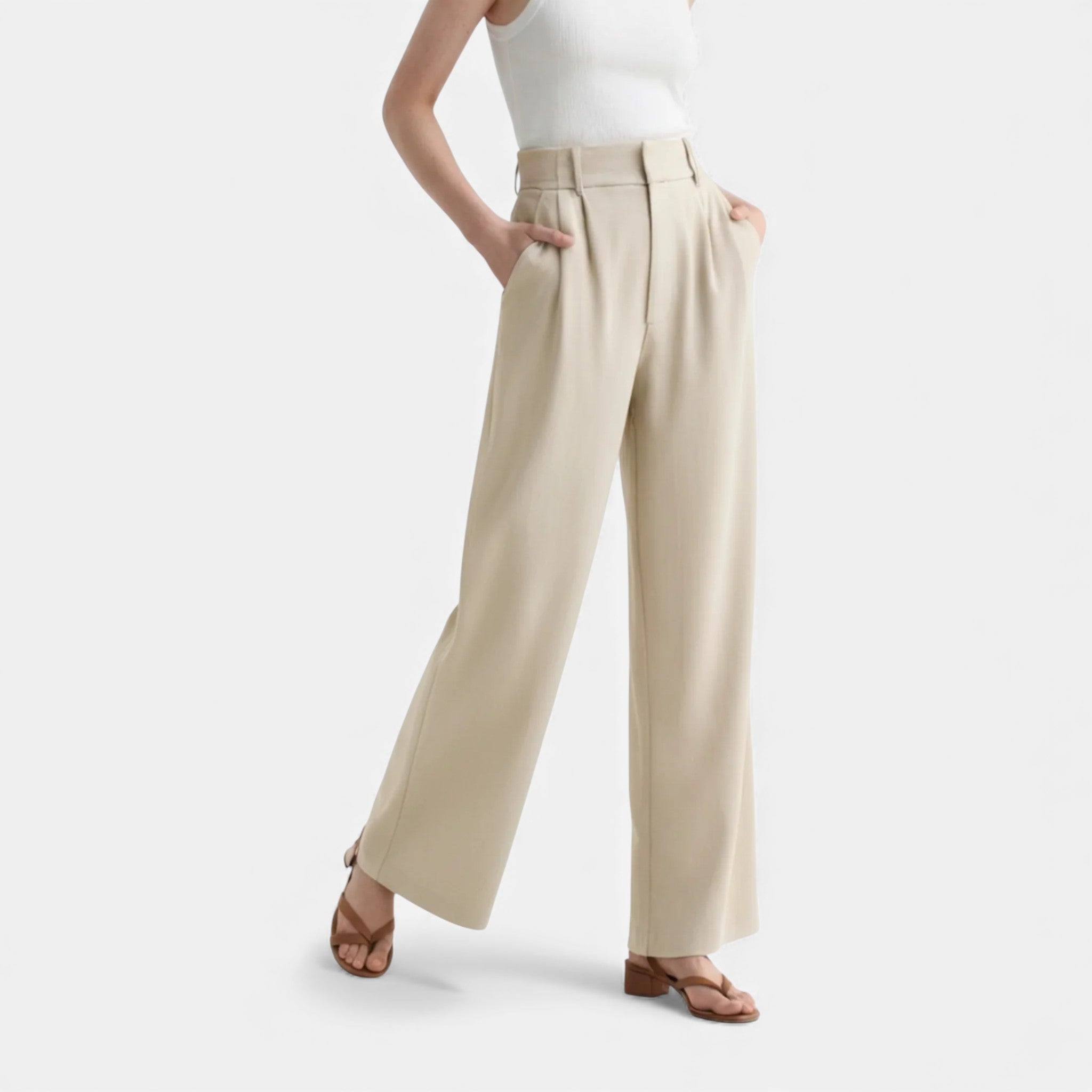Women’s Wide-Leg Trousers Lightweight Comfortable Everyday Fit