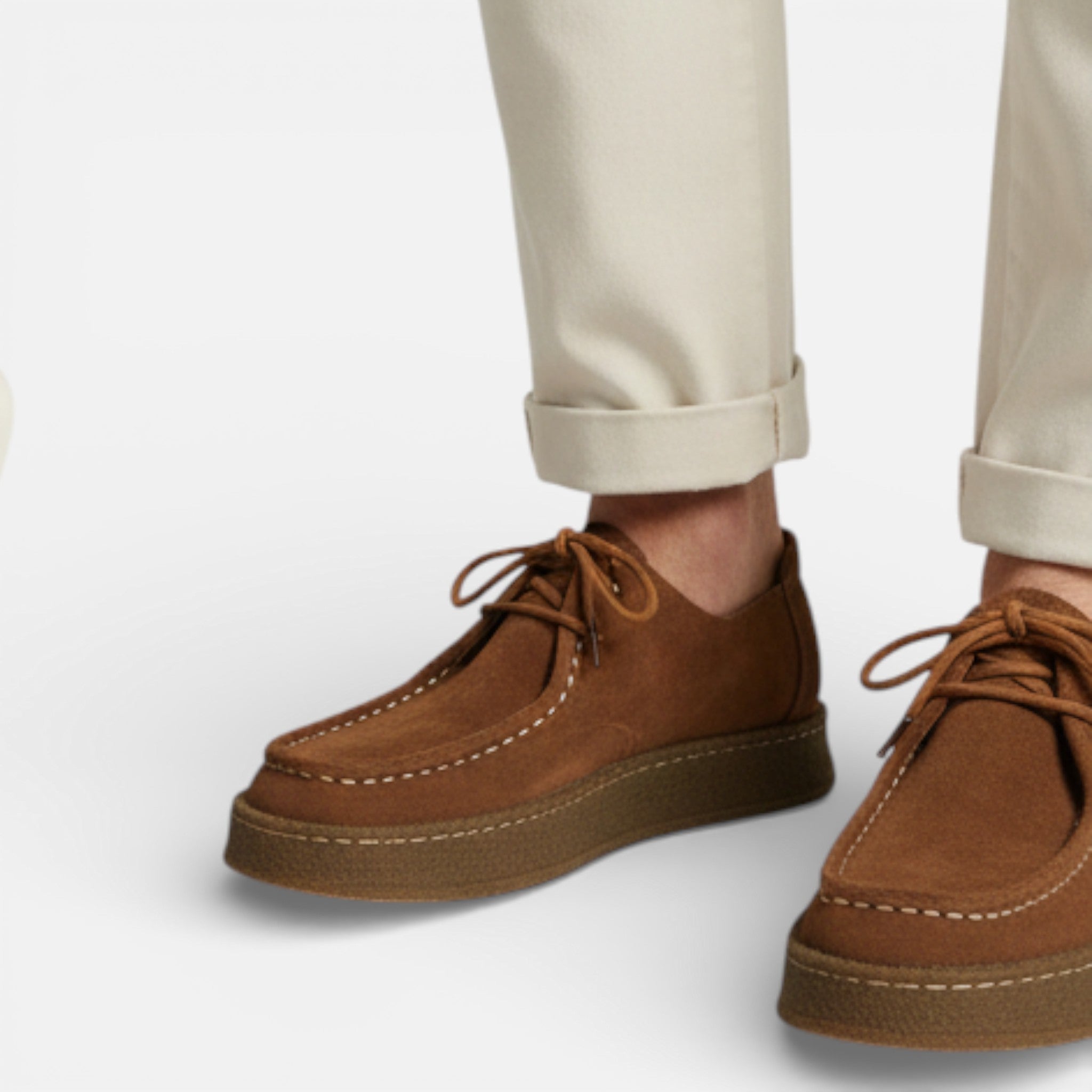 Men’s Suede Boat Shoes Comfortable Lace-Up Casual Summer Shoes