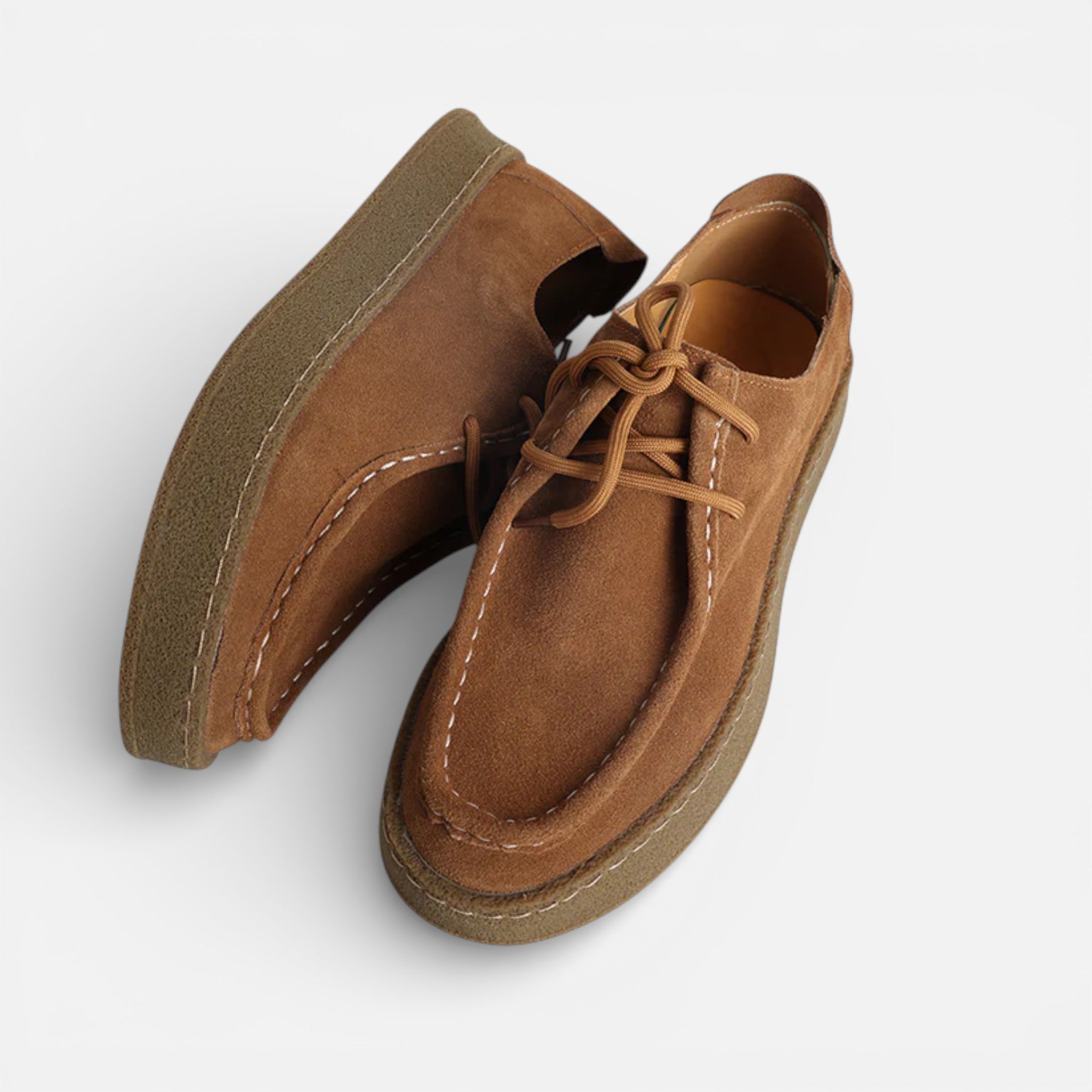 Men’s Suede Boat Shoes Comfortable Lace-Up Casual Summer Shoes